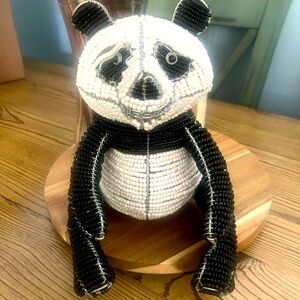 9” Beaded Panda Bear